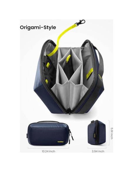 Bolsa Organizadora Electrónica tomtoc M Azul Marino 26x15cm