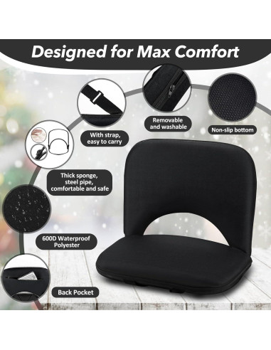 Asientos de Estadio Plegables HEYUEDAJK con Respaldo y Cojín