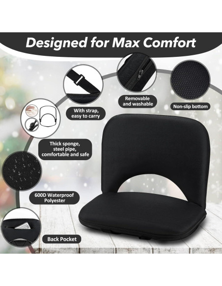 Asientos de Estadio Plegables HEYUEDAJK con Respaldo y Cojín