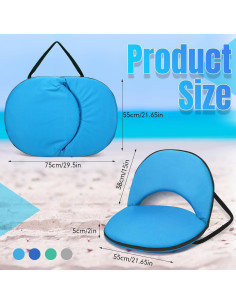 Asientos de Estadio Plegables Maitys 4 Pcs con Respaldo 29.5x21.7cm 2