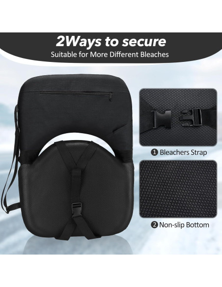 Asientos de Estadio Plegables HEYUEDAJK con Respaldo y Cojín