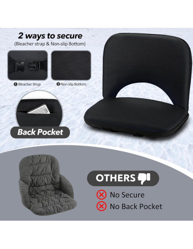 Asientos de Estadio Plegables HEYUEDAJK con Respaldo y Cojín