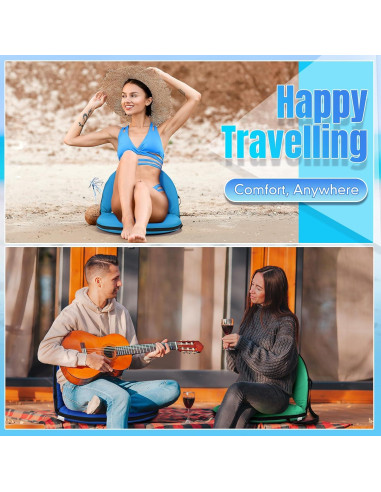 Asientos de Estadio Plegables Maitys 4 Pcs con Respaldo 29.5x21.7cm