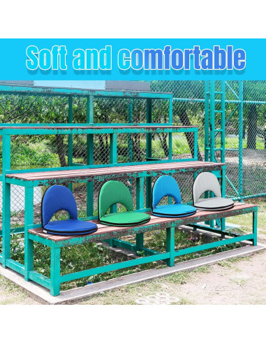 Asientos de Estadio Plegables Maitys 4 Pcs con Respaldo 29.5x21.7cm