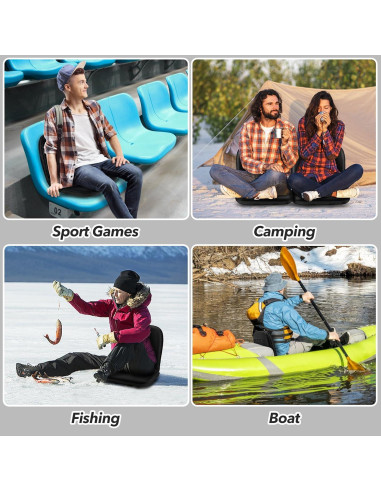 Asientos de Estadio Plegables HEYUEDAJK con Respaldo y Cojín