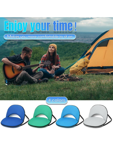 Asientos de Estadio Plegables Maitys 4 Pcs con Respaldo 29.5x21.7cm