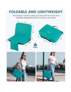 Asiento de Estadio Sportneer Plegable con Respaldo y Cojín 2