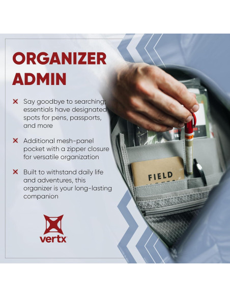 Organizador Administrador Vertx para Mochila - 5 Bolsillos