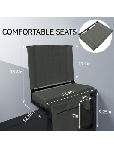 Asiento de Estadio Plegable SamitValt con Respaldo y Portavasos