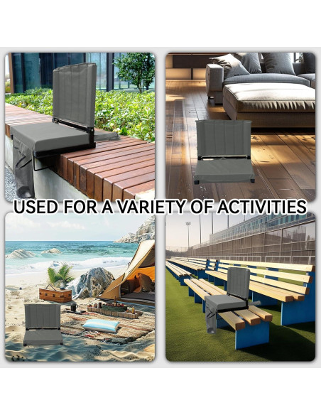 Asiento de Estadio Plegable SamitValt con Respaldo y Portavasos