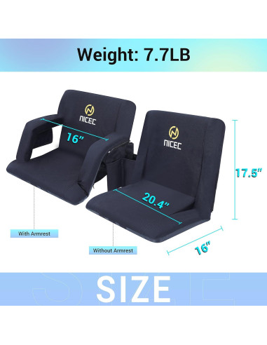 Asiento de Estadio Nice C Plegable 5 Posiciones Reclinables