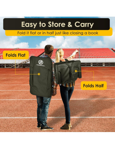 Asiento de Estadio HOPERAN Plegable 23" Negro Impermeable