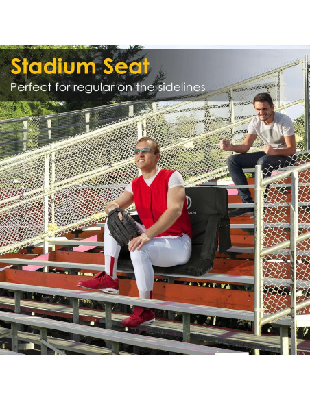 Asiento de Estadio HOPERAN Plegable 23" Negro Impermeable