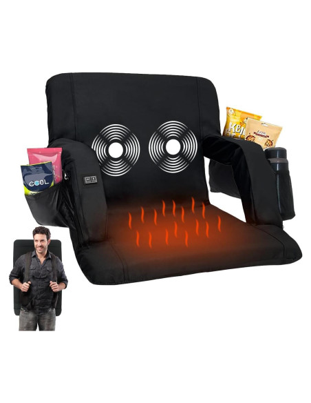 Silla de Gradas Portátil JUICYRAUL JU-MASSAGE con Calefacción y Masaje