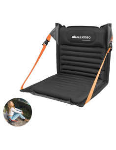 Cojín Inflable YEEKORO para Asiento Plegable con Soporte Espalda