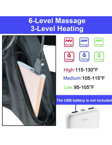 Silla de Gradas Portátil JUICYRAUL JU-MASSAGE con Calefacción y Masaje