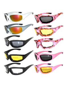 Gafas de sol deportivas UV400 para motocicleta - Paquete 10