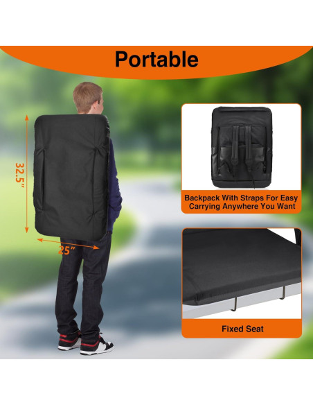 Asiento de Estadio Calentado Seeutek Doble Plegable 53 cm