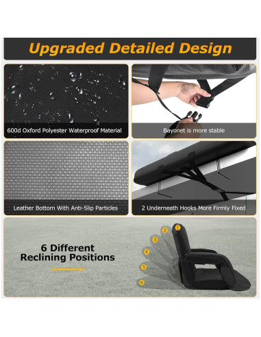 Asiento de Estadio Calentado Seeutek Doble Plegable 53 cm