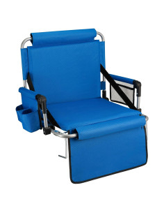 Asiento de Graderío Plegable Alpcour Azul Real - Acolchado y Portátil