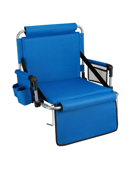 Asiento de Graderío Plegable Alpcour Azul Real - Acolchado y Portátil