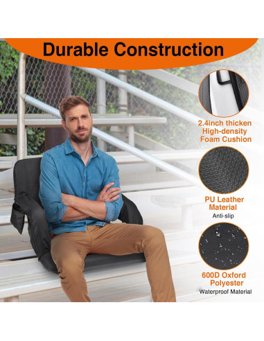 Asiento de Estadio Calentado Seeutek Doble Plegable 53 cm