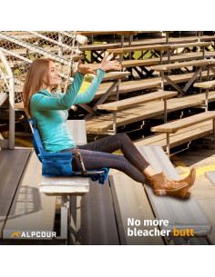 Asiento de Graderío Plegable Alpcour Azul Real - Acolchado y Portátil 2