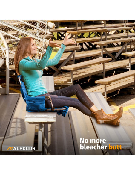Asiento de Graderío Plegable Alpcour Azul Real - Acolchado y Portátil