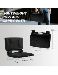 Silla de Graderías Plegable VCVCVOF con Cojín Acolchado 2