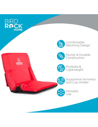 Silla de Estadio Acolchada Stadium Boss Roja - 6 Posiciones Reclinables