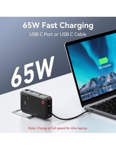 Banco de Energía 10,000mAh C-Smartlink con Enchufe AC 65W