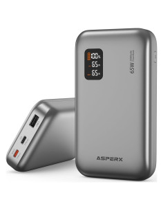 AsperX Power Bank 20000mAh 65W Cargador Rápido USB-C