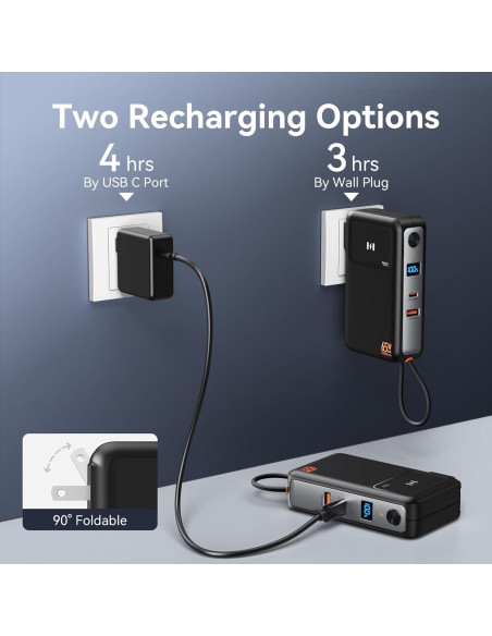 Banco de Energía 10,000mAh C-Smartlink con Enchufe AC 65W