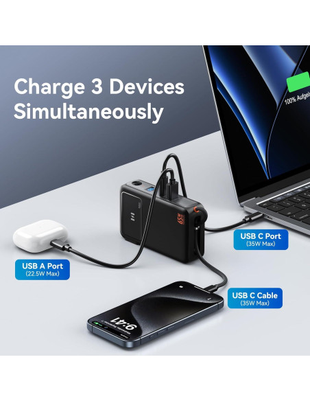 Banco de Energía 10,000mAh C-Smartlink con Enchufe AC 65W