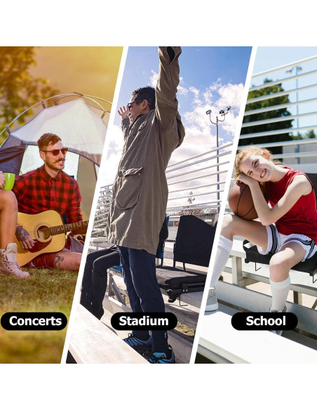 Silla de Estadio Plegable Behairity con Respaldo Alto y Acolchado