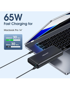 Banco de Energía 20000mAh 65W HenHot para Laptop y Steam Deck 2