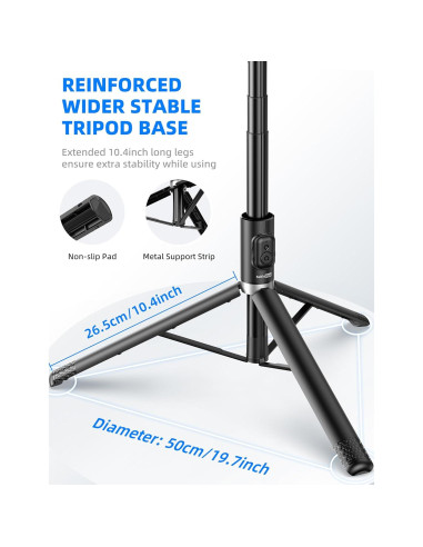 Bastón de Selfie y Trípode SelfieShow 183 cm Aluminio Control Remoto