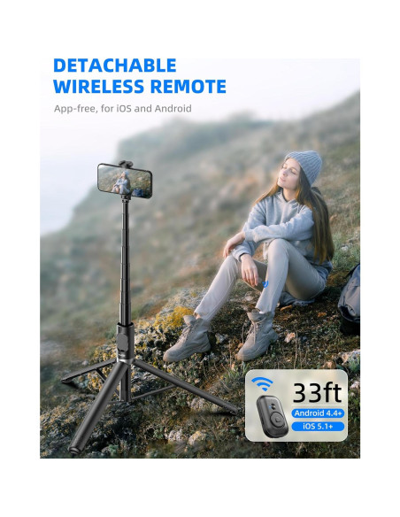 Bastón de Selfie y Trípode SelfieShow 183 cm Aluminio Control Remoto