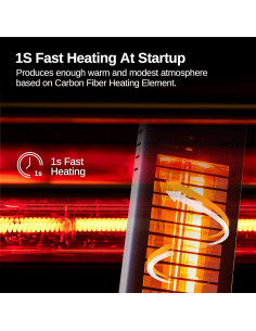Calentador de Patio Eléctrico Infrarrojo EAST OAK 3000W IP65 2