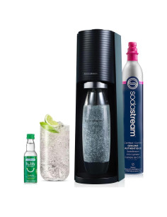 SodaStream Terra - Máquina de Agua Espumosa Negra - Kit Inicio