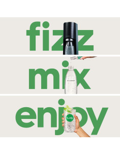 SodaStream Terra - Máquina de Agua Espumosa Negra - Kit Inicio 2