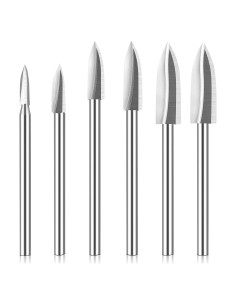 Juego de 6 Puntas de Tallado en Madera FFyeiiy 3mm HSS