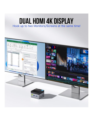 Mini PC GMKtec G5, Intel Alder Lake N97, 12GB RAM, 256GB SSD