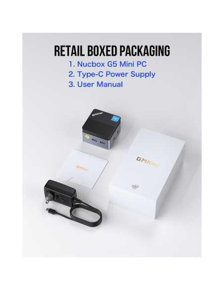 Mini PC GMKtec G5, Intel Alder Lake N97, 12GB RAM, 256GB SSD