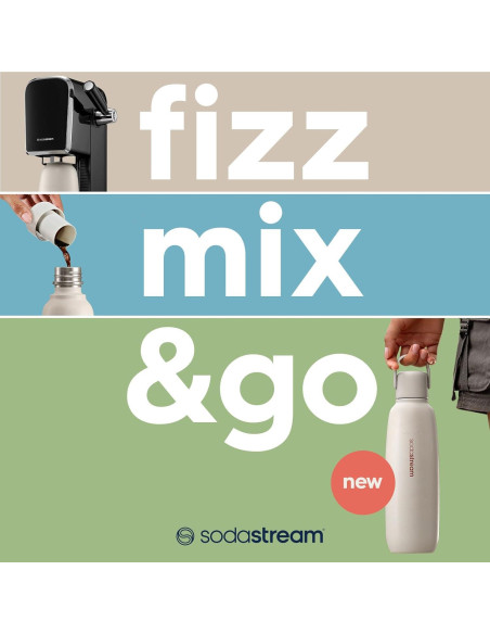 Botella SodaStream Fizz & Go Acero Inoxidable 0.9L Arena