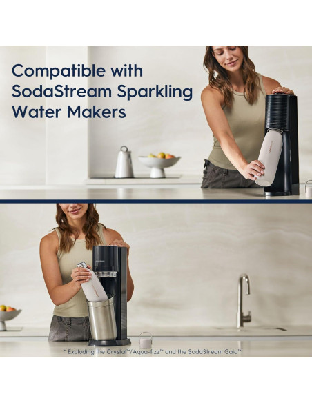 Botella SodaStream Fizz & Go Acero Inoxidable 0.9L Arena