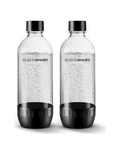 Botellas de Carbonatación SodaStream 1L A Prueba de Lavavajillas - 2 Unidades