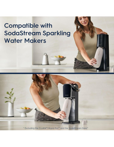 Botella SodaStream Fizz & Go Acero Inoxidable 0.9L Arena