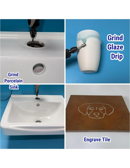 20 Puntas de Amolado de Diamante Sworker 46-grano 3mm