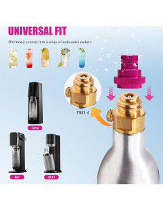 Adaptador Rápido CO2 HMKUGO para Cilindro 60L TR21-4 2